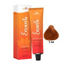 Beleza Ruiva Coloração Encanto Colors 7.44 Louro Médio Cobre Intenso - 60g