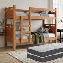 Beliche 2 em 1 com Colchões Premium Super Macios e Aconchegantes Grade de Segurança Completa