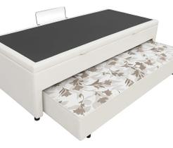 BELICHE 3EM1 Bicama Box Baú Solteiro Com Cama Auxiliar D33 3X1 88 Cor material sintético Branco