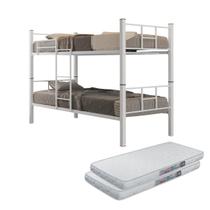 Beliche Aço Funcional Padrão Solteiro Acompanha Colchões D33 Vira 2 Camas