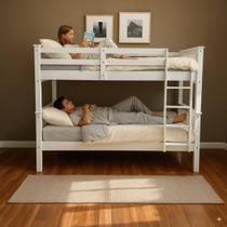 Beliche adulto solteiro Madeira Maciça de pinus Branco Vira 2 Camas qualidade