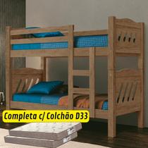 Beliche Barreto Reforçada c/ 02 Colchões D33 14CM de Altura