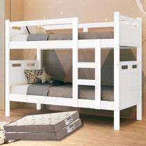 Beliche Barreto Solteiro Vira Duas Camas Robusta com Colchões D20 Premium