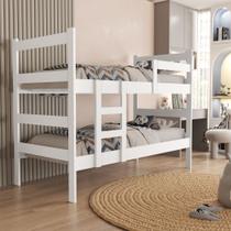Beliche Branca Capri 100% Mdf Vira Duas Camas Reforçada Beliche Branca Capri 100% Mdf Vira Duas Camas Reforçada
