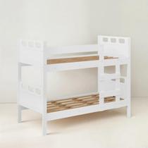 Beliche Cama Quarto Solteiro Reforçada 188x88 Vira Duas Camas MDF Madeira Denver