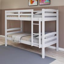 Beliche cama Solteiro Madeira Maciça Com Grade Proteção Reforçado + escada Beliche cama Solteiro Madeira Maciça Com Grade Proteção Reforçado + escada