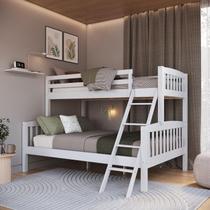 Beliche Casal e Solteiro em Madeira Maciça Twink Branco Beliche Casal e Solteiro em Madeira Maciça Twink Branco