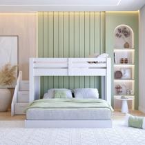 Beliche Casal Montessoriano Family Star Plus Casatema MadeiraOriginals Branco Beliche Casal Montessoriano Family Star Plus Casatema MadeiraOriginals Branco
