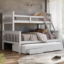 Beliche Casal Solteiro De Madeira + Aux Solteiro Com Gavetas Beliche Casal Solteiro De Madeira + Aux Solteiro Com Gavetas