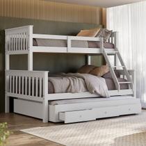 Beliche Casal Solteiro De Madeira Woodstore e Aux Casal Com Gavetas