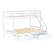 Beliche Casal/solteiro Eco Com 02 Gavetas Madeira Maciça Branco Mobilistore
