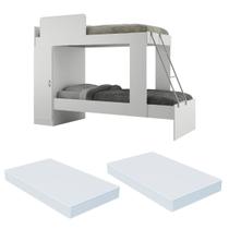 Beliche com Colchão Incluso 1 Porta Havana Multimóveis Branco Beliche com Colchão Incluso 1 Porta Havana Multimóveis Branco
