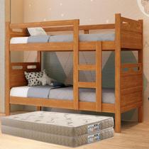 Beliche Com Colchão Reforçada até 100kg com Proteção Superior Total Vira Duas Camas - Kaza Ecom Beliche Com Colchão Reforçada até 100kg com Proteção Superior Total Vira Duas Camas - Kaza Ecom