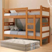 Beliche Com Colchão Reforçada até 100kg com Proteção Superior Total Vira Duas Camas - Kaza Ecom Beliche Com Colchão Reforçada até 100kg com Proteção Superior Total Vira Duas Camas - Kaza Ecom