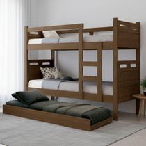 Beliche Confortável Compacta MDF Reforçada Com Cama Auxiliar Prática