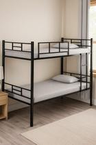 Beliche de Aço Preto Solteiro Reforçada com Estrutura Metálica e Escada Lateral Ideal para Quarto Infantil ou Hospedagem