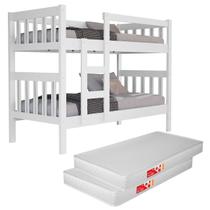 beliche de solteiro com colchao cama mdf reforçada acompanha 2 colchões beliche capri