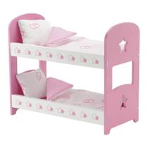 Beliche Doll Emily Rose de 14 polegadas rosa/branco com roupa de cama