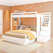 Beliche Family Infantil/Juvenil com Nichos e Escada Multifuncional Moon Yescasa