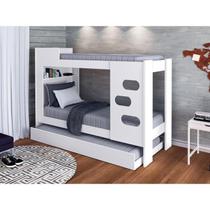 Beliche Floripa com Cama Auxiliar Branco Beliche Floripa com Cama Auxiliar Branco