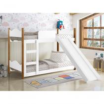 Beliche Infantil Branco Grenat Com Escorregador - Gabrielli Móveis