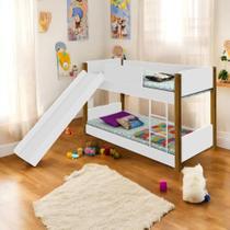 Beliche Infantil Colchão Escorregador Diana Branco e Mel