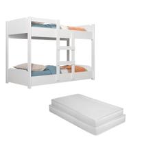 Beliche Infantil com 2 Colchões Ortobom Compacta Com Escada Beliche Infantil com 2 Colchões Ortobom Compacta Com Escada
