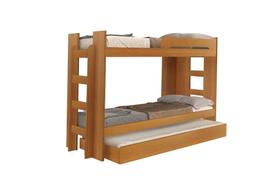 Beliche Infantil com Cama Auxiliar - 125-Cinamomo - Star Móveis Beliche Infantil com Cama Auxiliar - 125-Cinamomo - Star Móveis