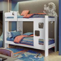 Beliche Infantil/Juvenil 100% MDF com Prateleira July Amadeirado