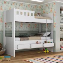 Beliche Infantil/Juvenil com 3 Gavetas 100% MDF Branco
