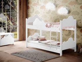 Beliche Infantil Marina Branco com Colchão - Divaloto Beliche Infantil Marina Branco com Colchão - Divaloto