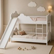 Beliche Infantil Marina + Escorregador e + 2 Colchões