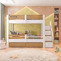 Beliche Infantil Star Plus com Grade de Proteção Branco/Montana - Casatema