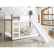 Beliche Infantil Theo Branco com Escorregador Beliche Infantil Theo Branco com Escorregador