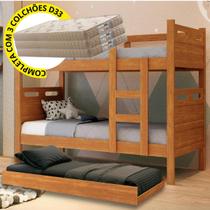 Beliche Jaspe Treliche Triliche com Cama Auxiliar e 03 Colchões D33