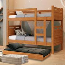 Beliche Jaspe Treliche Triliche com Cama Auxiliar e 03 Colchões PREMIUM ENVIO IMEDIATO - Barreto Beliche Jaspe Treliche Triliche com Cama Auxiliar e 03 Colchões PREMIUM ENVIO IMEDIATO - Barreto