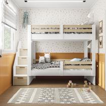 Beliche Juvenil com Escada Jade Mobikasa e Colchão Gazin Beliche Juvenil com Escada Jade Mobikasa e Colchão Gazin