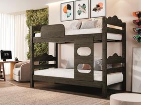 Beliche Kênia Solteiro Mocaccino - Carmolar Móveis Beliche Kênia Solteiro Mocaccino - Carmolar Móveis