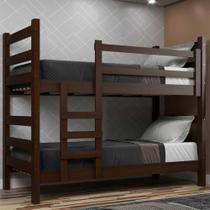 Beliche Madeira Maciça - vira 2 Camas - para Colchão 78/88 x 188cm Dubai Multimóveis CR4137 Imbuia Beliche Madeira Maciça - vira 2 Camas - para Colchão 78/88 x 188cm Dubai Multimóveis CR4137 Imbuia