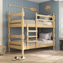 Beliche Madeira Maciça - Vira 2 Camas - Para Colchão 78/88 X 188cm Porto Multimóveis CR4138 Natural