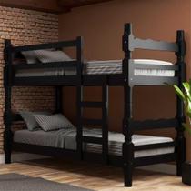 Beliche Madeira Maciça - Vira 2 Camas - Para Colchão 78/88 X 188cm Porto Multimóveis Cr4138 Preto Beliche Madeira Maciça - Vira 2 Camas - Para Colchão 78/88 X 188cm Porto Multimóveis Cr4138 Preto