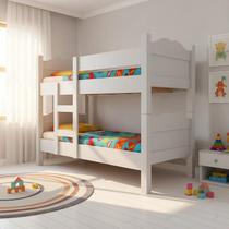 Beliche Madrid com Cama Removível Vira 2 Camas e Grades de Proteção Quarto Infantil - Branco
