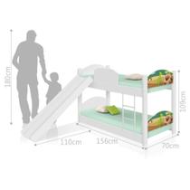 Beliche Mini Cama Dinossauro com Escorregador