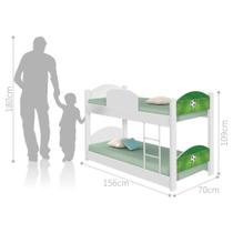 Beliche Mini Cama Futebol Gramado com 2 Colchões