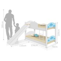 Beliche Mini Cama Nuvem Menino com Escorregador