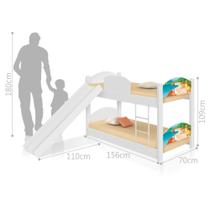 Beliche Mini Cama Terra dos Dinossauros com Escorregador