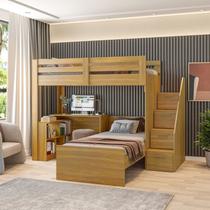 Beliche Multifuncional Solteiro Adulto com Escrivaninha Star Office Casatema MadeiraOriginals