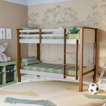 Beliche para Quarto Infantil 155cm x 206cm Joy Branco/Off White/Nogueira Beliche para Quarto Infantil 155cm x 206cm Joy Branco/Off White/Nogueira