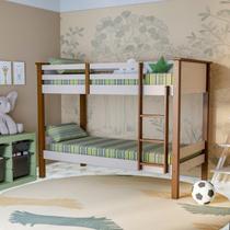 Beliche para Quarto Infantil 155cm X 206cm Joy Off White/Nogueira Beliche para Quarto Infantil 155cm X 206cm Joy Off White/Nogueira