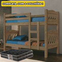 Beliche Reforçada Barreto Lonccarci 100% MDF Adaptável 2 Colchões Duas Camas Solteiro